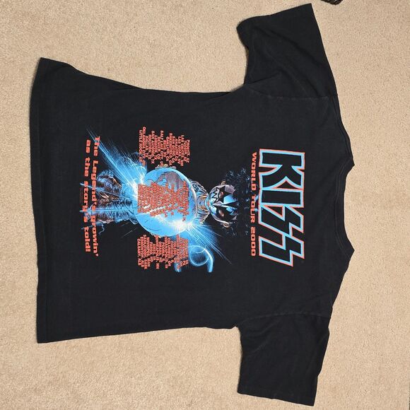 Vintage 2000 KISS Farewell Tour T-Shirt World Tour 2000 All Sport L Band Tee - Picture 4 of 5